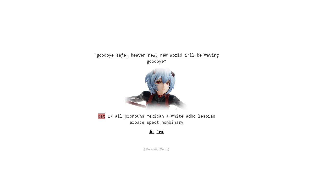 Carrd profile picture for @ambivalence